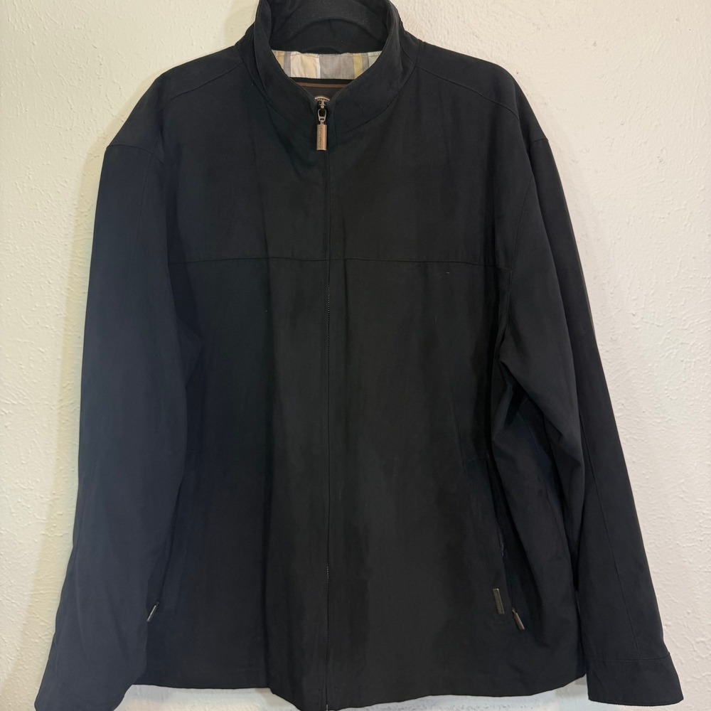 Weatherproof Garment Company Mens Black Microfiber Golf Jacket XL Full Zip